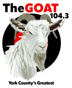 The GOAT 104.3 York County's Greatest (radio logo of a goat) formerly Seacoast Oldies